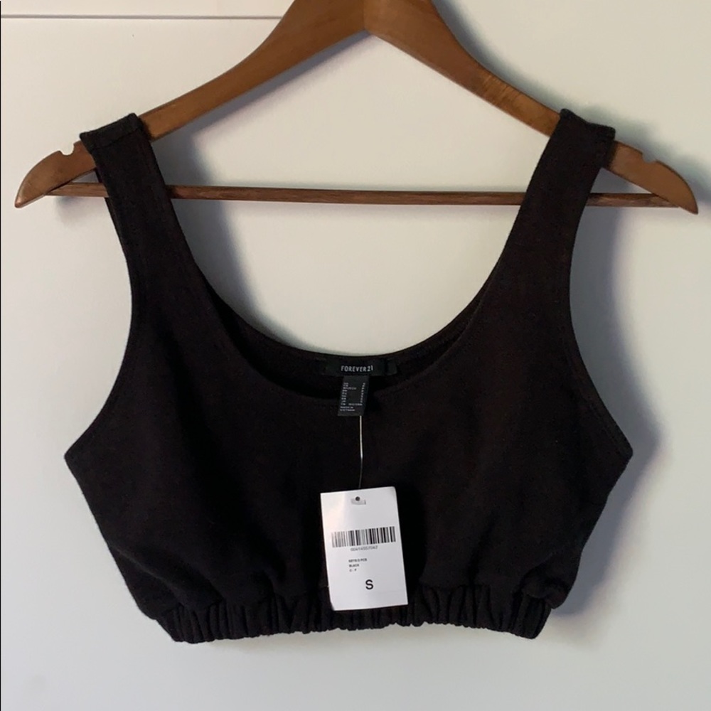 Sweatshirt material crop top NWT